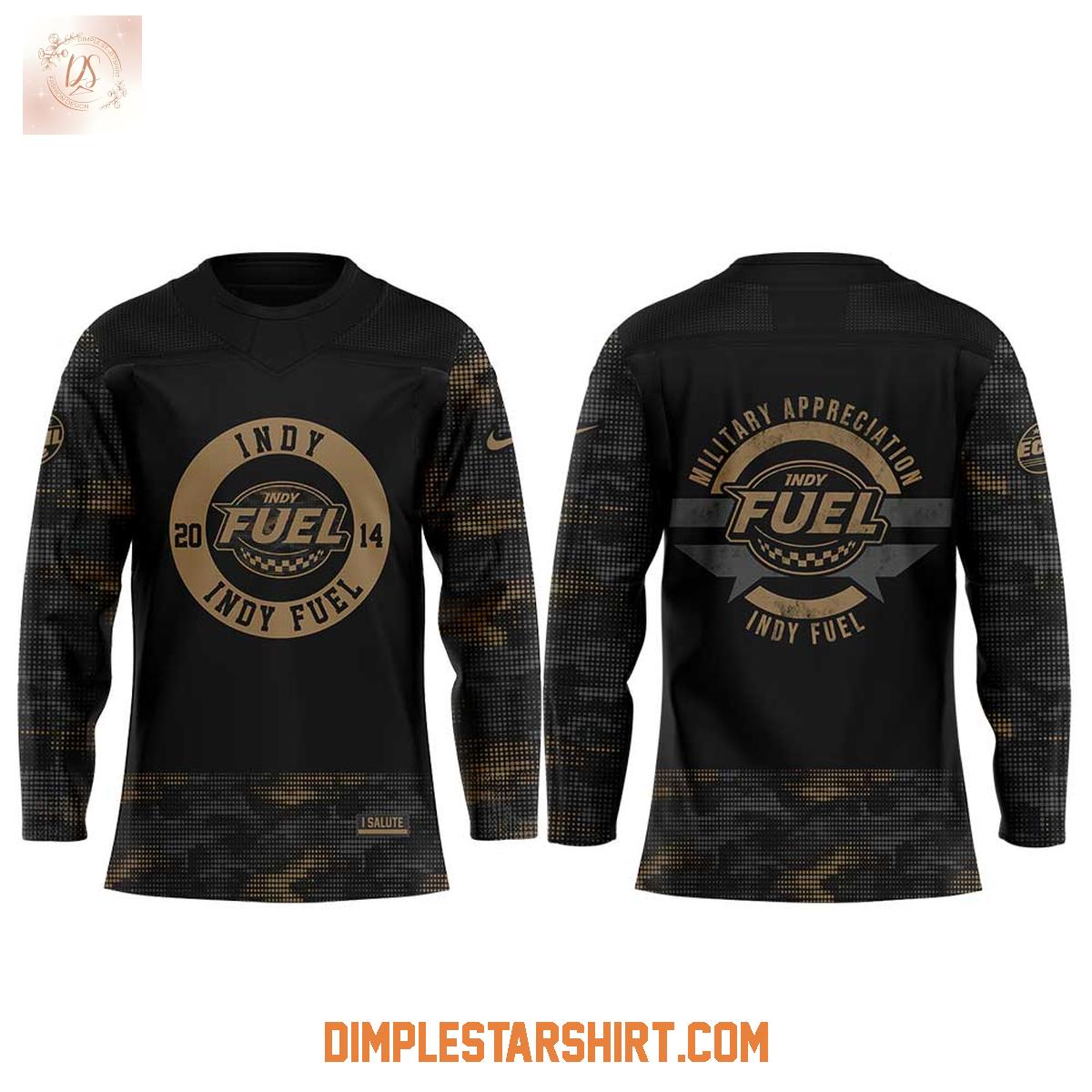 Indy Fuel Military Appreciation 2025 Hockey Jersey Indy Fuel Military Appreciation 2025 Hockey Jersey