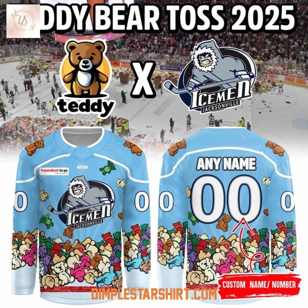 Jacksonville IceMen Our Teddy Bear Toss 2025 Hockey Jersey