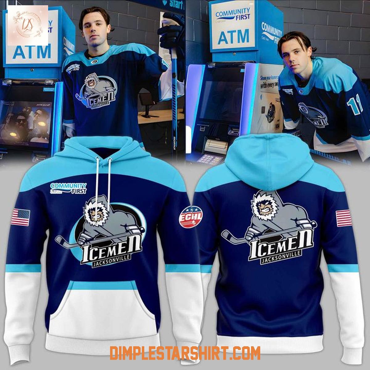 Jacksonville Icemen Opening Night Threads Hoodie Shirt Jacksonville Icemen Opening Night Threads Hoodie Shirt
