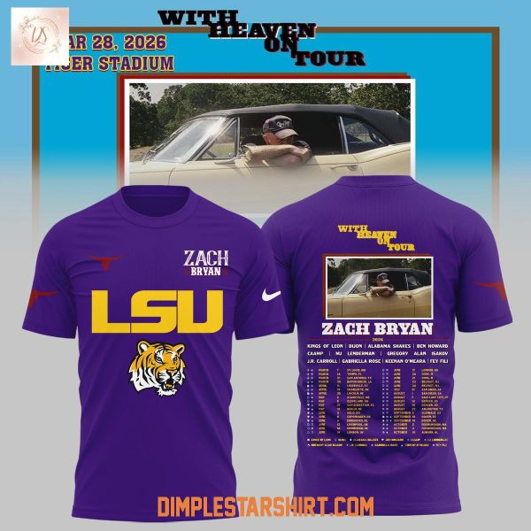 LSU Tigers x Zach Bryan With Heaven On Tour Hoodie T Shirt