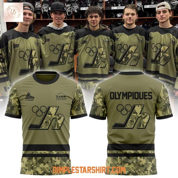 Les Olympiques de Gatineau Memorial Veterans Hoodie T Shirt