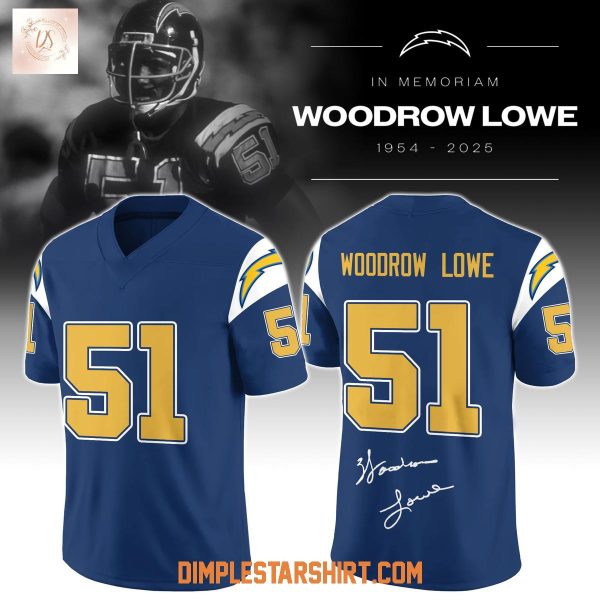 Los Angeles Chargers In Memory Of Woodrow Lowe 2025 Football Jersey