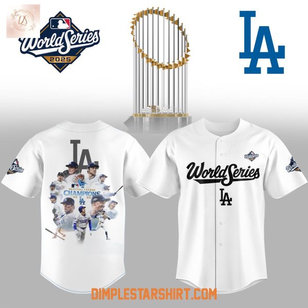 Los Angeles Dodgers 2025 World Series Champions White Jersey