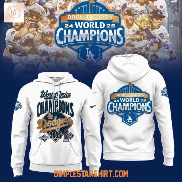Los Angeles Dodgers Celebration Champions Back To Back Hoodie Shirt
