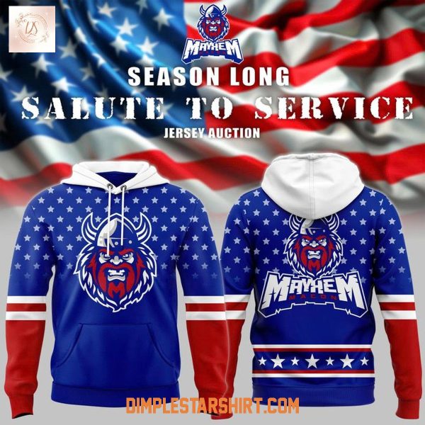 Macon Mayhem Military Night Salute To Service 2025 Hoodie T-Shirt