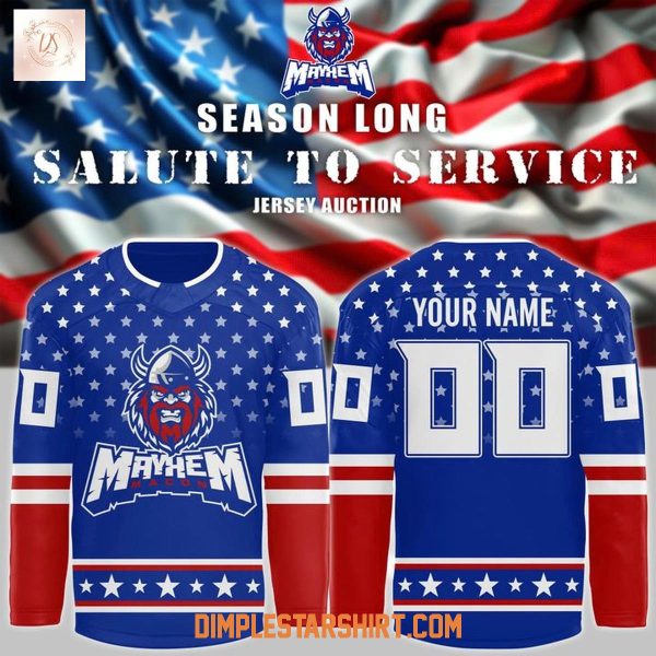 Macon Mayhem Military Night Salute To Service 2025 Jersey