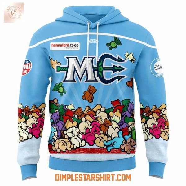 Maine Mariners Our Teddy Bear Toss Tis The Season Hoodie Shirt