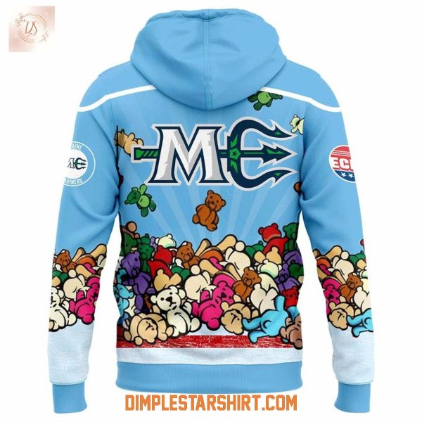 Maine Mariners Our Teddy Bear Toss Tis The Season Hoodie Shirt