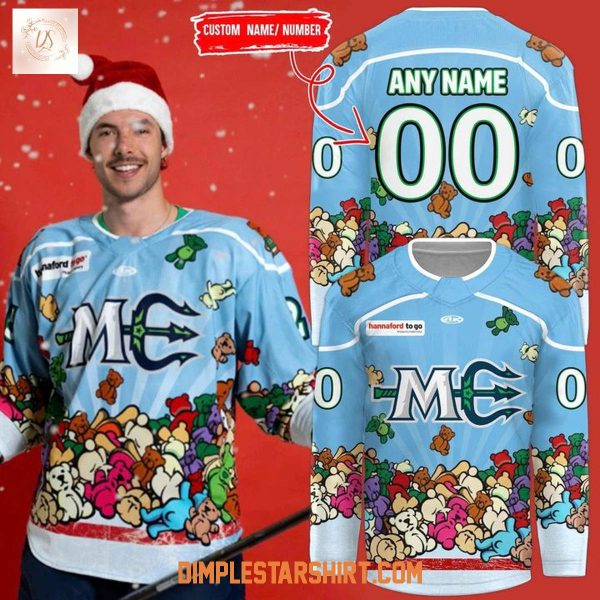 Maine Mariners Our Teddy Bear Toss Tis The Season Jersey