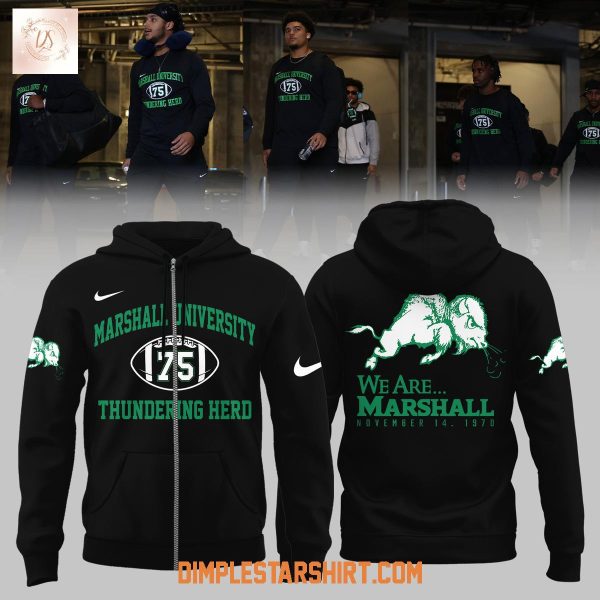 Marshall Thundering Herd 75 Tribute Hoodie T Shirt