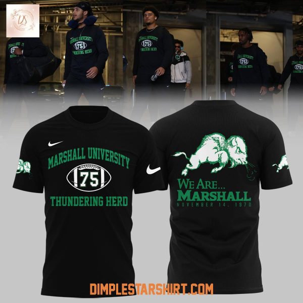 Marshall Thundering Herd 75 Tribute Hoodie T Shirt