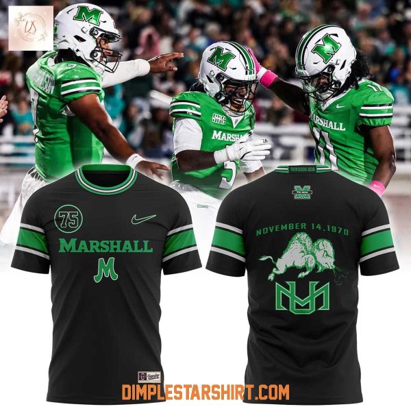 Marshall Thundering Herd November 1970 Hoodie Shirt