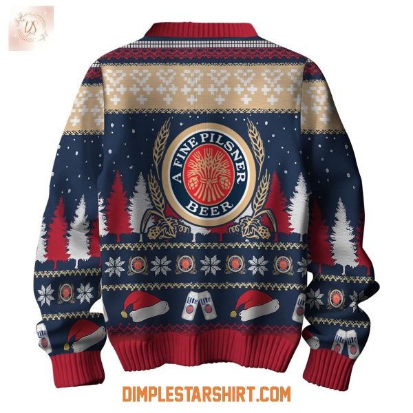 Miller Lite Beer Ain't No Laws When You're Drink With Claus Ugly Sweater