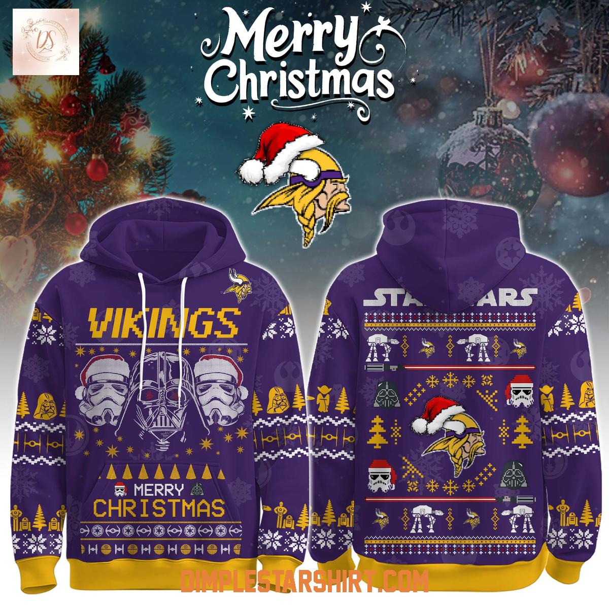 Minnesota Vikings x Star Wars The Force Christmas Hoodie Shirt Minnesota Vikings x Star Wars The Force Christmas Hoodie Shirt