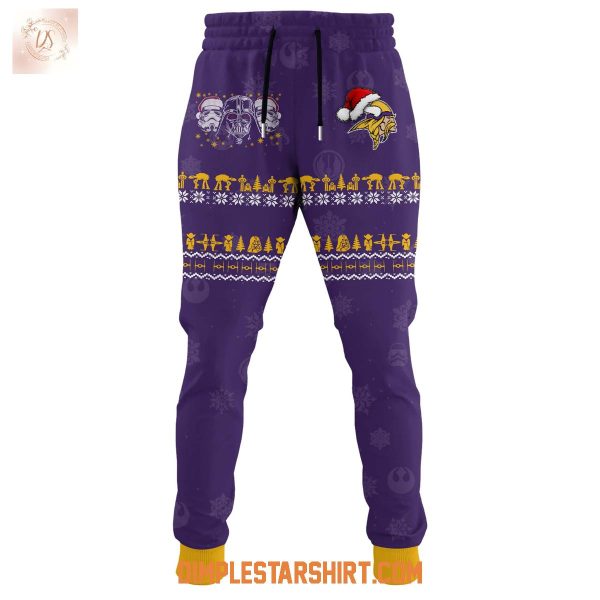 Minnesota Vikings x Star Wars The Force Christmas Hoodie Shirt