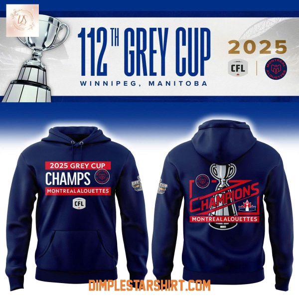 Montreal Alouettes Grey Cup Champions Hoodie Shirt