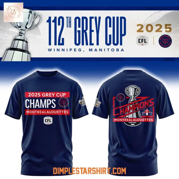 Montreal Alouettes Grey Cup Champions Hoodie Shirt