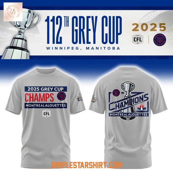 Montreal Alouettes Grey Cup Champions Hoodie Shirt
