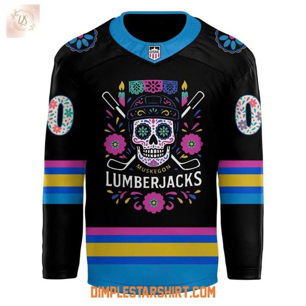 Muskegon Lumberjacks Dia De Los Muertos Hockey Jersey