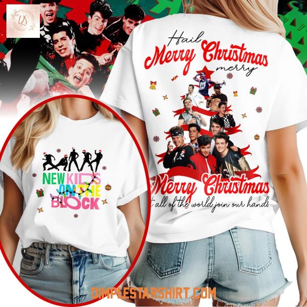 NKOTB Merry Christmas It All Of The World Join Our Hands T Shirt
