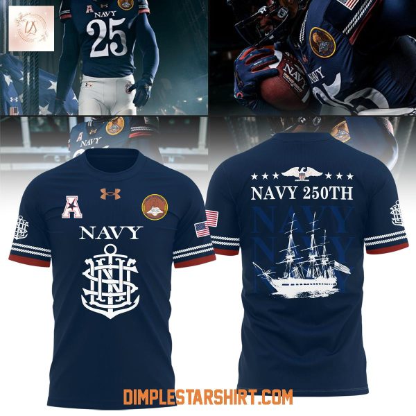 Navy Midshipmen 250th Anniversary New Edition Hoodie T Shirt