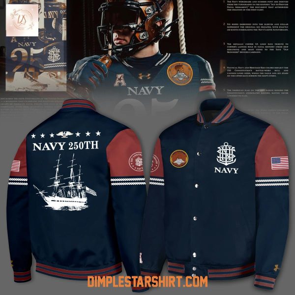Navy Midshipmen 250th Anniversary Uniform Baseball Jacket