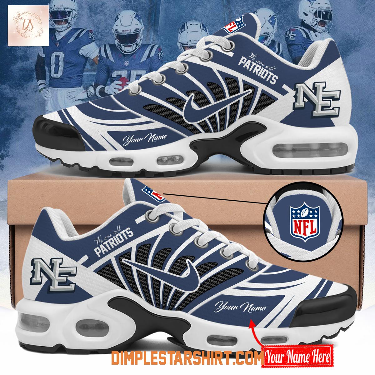 New England Patriots 2025 NFL Rivalries Nor Easter Air Max Shoes New England Patriots 2025 NFL Rivalries Nor Easter Air Max Shoes