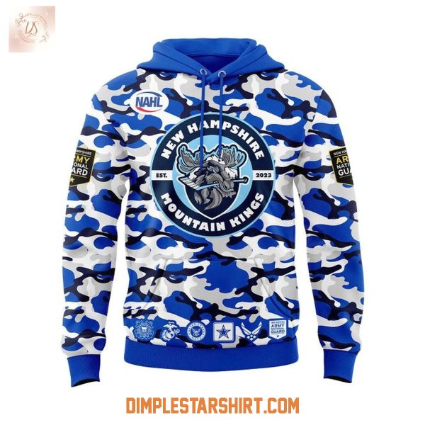 New Hampshire Mountain Kings Salute To Service 2025 Hoodie T Shirt