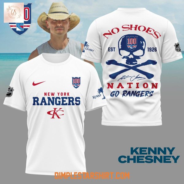 New York Rangers x Kenny Chesney No Shoes Nation Shirt