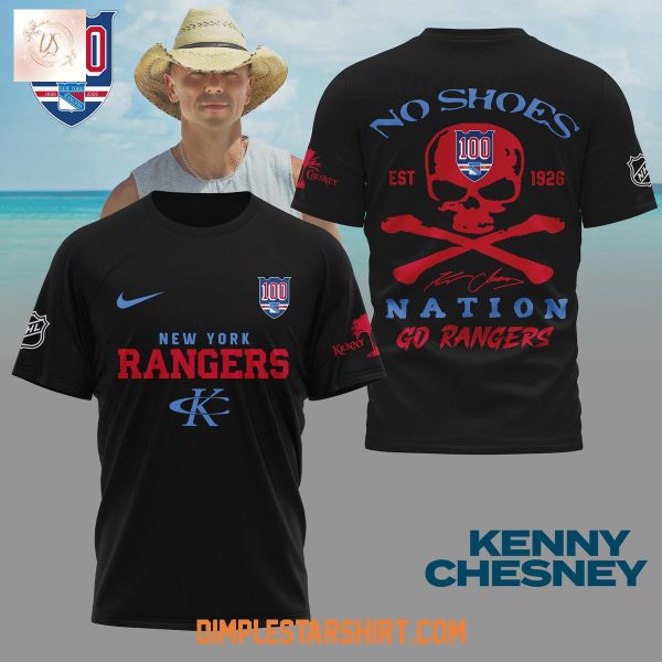 New York Rangers x Kenny Chesney No Shoes Nation Shirt
