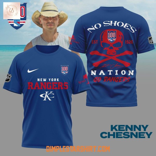 New York Rangers x Kenny Chesney No Shoes Nation Shirt