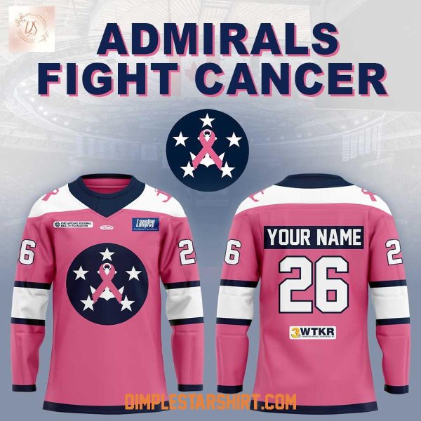 Norfolk Admirals Fight Cancer 2025 Hockey Jersey