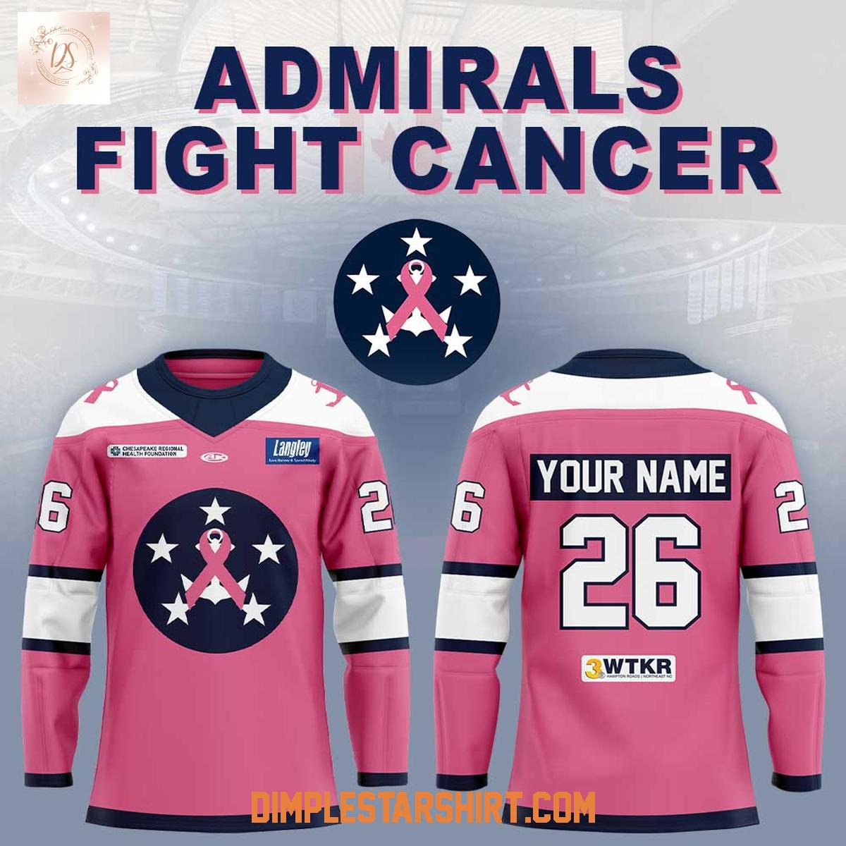 Norfolk Admirals Fight Cancer 2025 Hockey Jersey Norfolk Admirals Fight Cancer 2025 Hockey Jersey