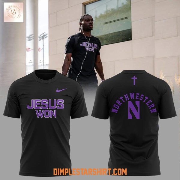 Northwestern Football Jesus Won 2025 Hoodie Shirt