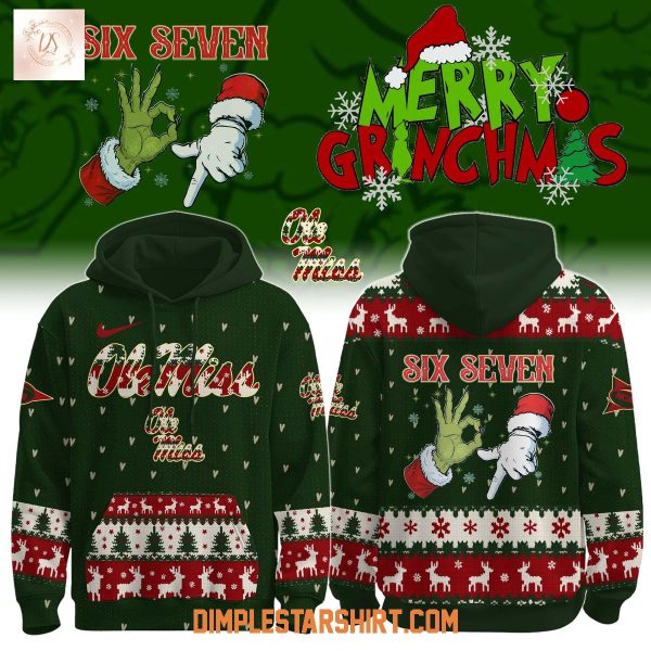 Ole Miss Rebels x Six Seven Merry Grinchmas Hoodie T Shirt