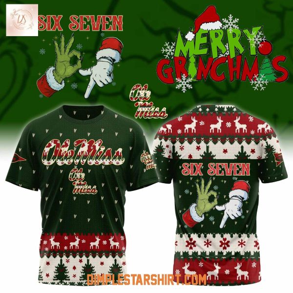 Ole Miss Rebels x Six Seven Merry Grinchmas Hoodie T Shirt