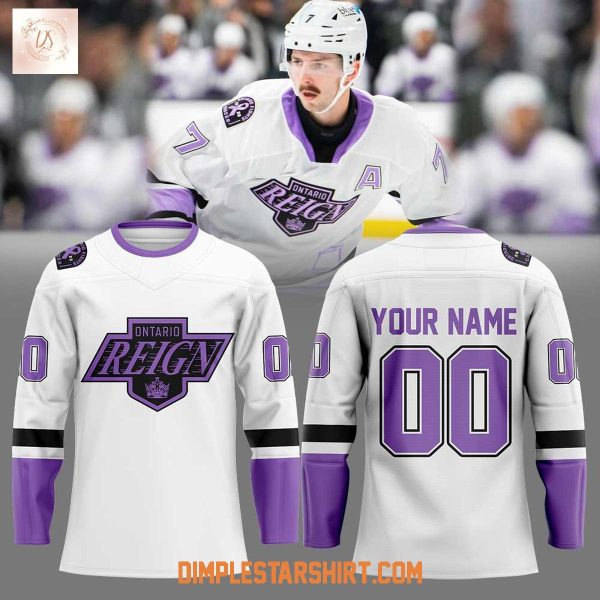 Ontario Reign Hockey Fights Cancer 2025 Hockey Jersey