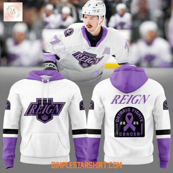 Ontario Reign Hockey Fights Cancer 2025 Hoodie Shirt