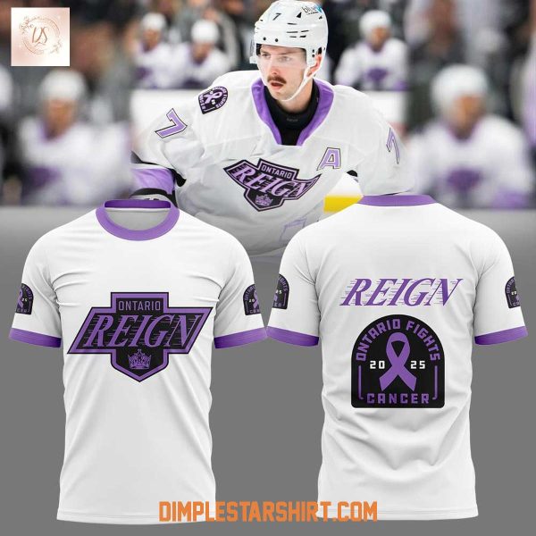 Ontario Reign Hockey Fights Cancer 2025 Hoodie Shirt