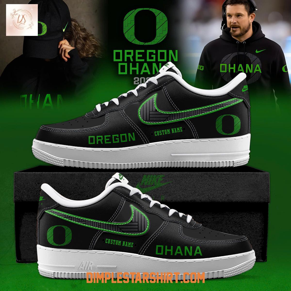 Oregon Ducks x Ohana 2025 Air Force 1 Shoes Oregon Ducks x Ohana 2025 Air Force 1 Shoes