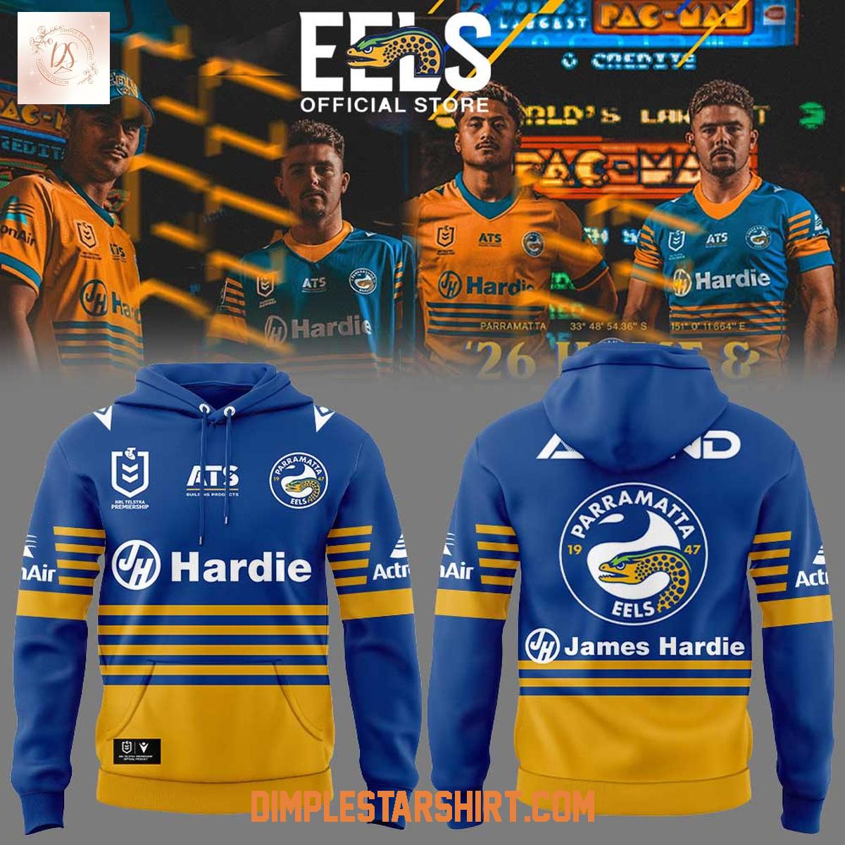 Parramatta Eels 2026 Blue & Gold Uniform Hoodie T-Shirt Parramatta Eels 2026 Blue & Gold Uniform Hoodie T-Shirt