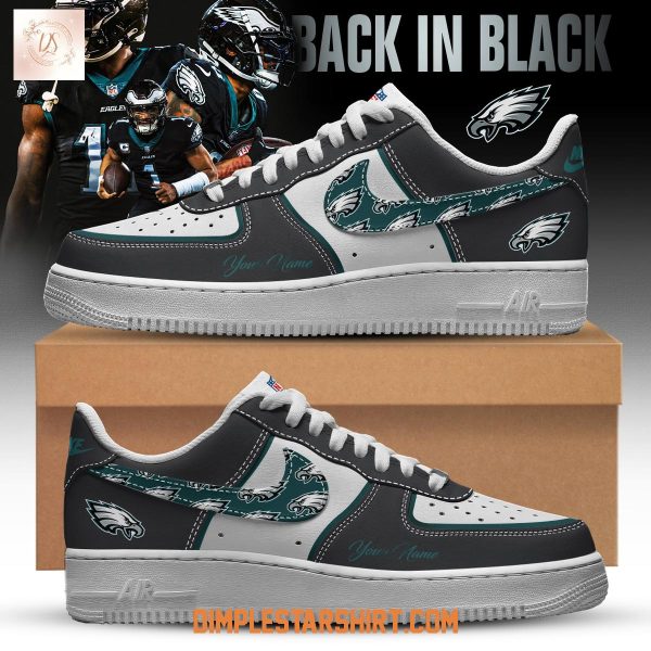 Philadelphia Eagles Back In Black Air Force 1 Shoes