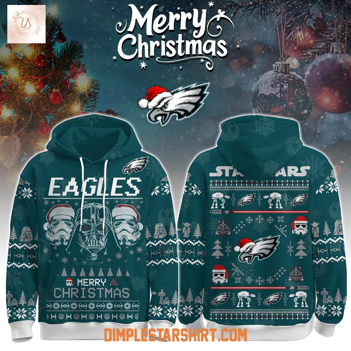 Philadelphia Eagles x Star Wars The Force Christmas Hoodie Shirt Philadelphia Eagles x Star Wars The Force Christmas Hoodie Shirt