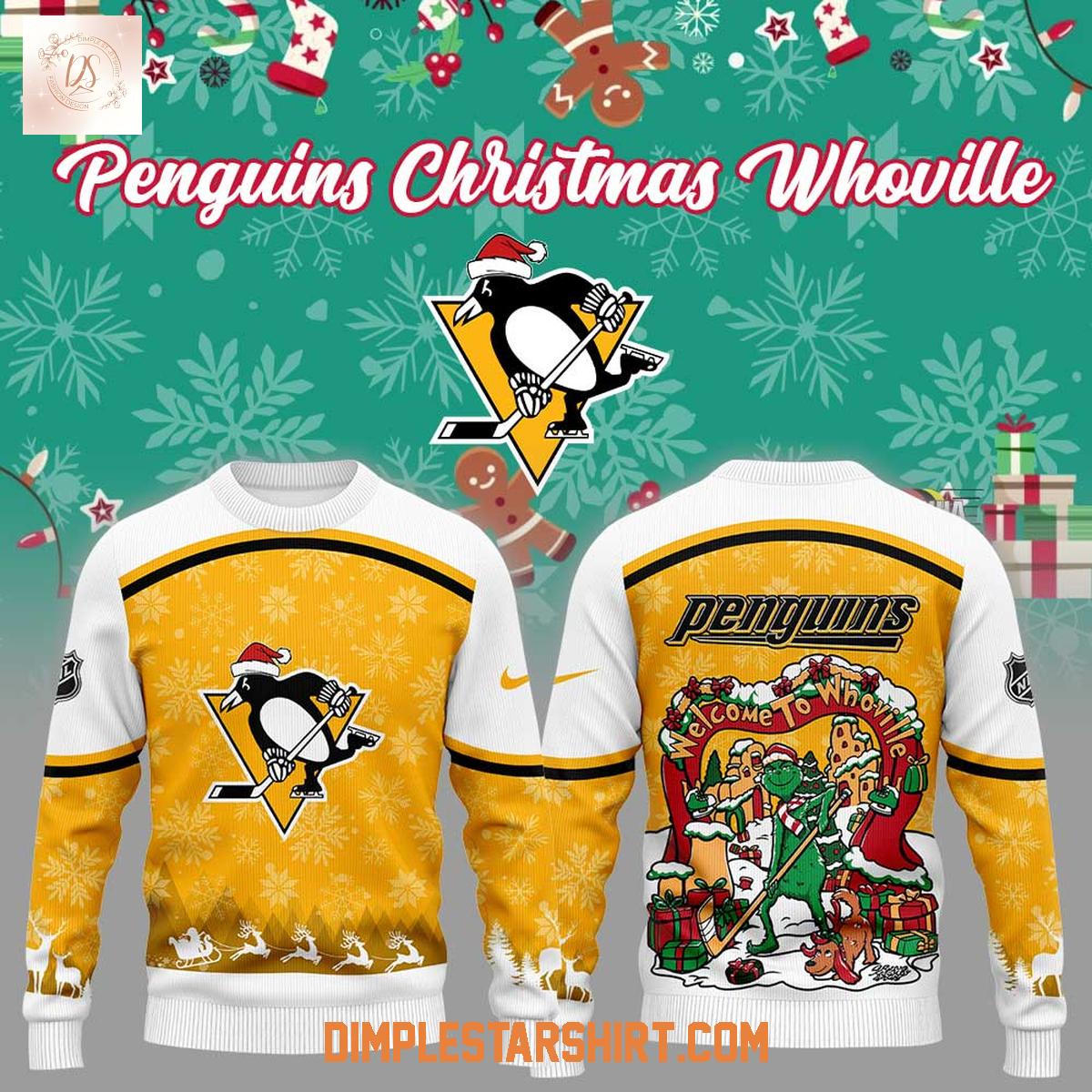 Pittsburgh Penguins Christmas Whoville Ugly Sweater Pittsburgh Penguins Christmas Whoville Ugly Sweater