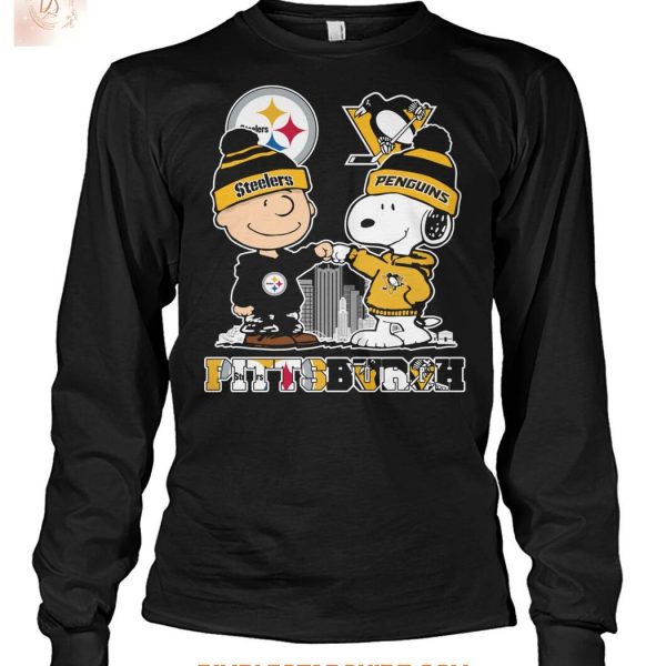 Pittsburgh Steelers And Peguins x Snoopy Christmas T Shirt