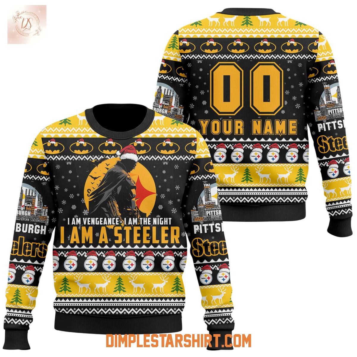 Pittsburgh Steelers x Batman Ugly Sweater Pittsburgh Steelers x Batman Ugly Sweater