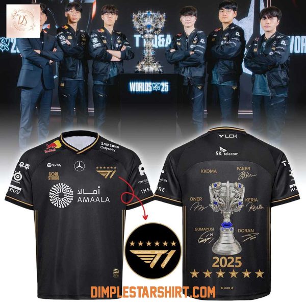 SKT T1 2025 Lol World Champions Signature Jersey