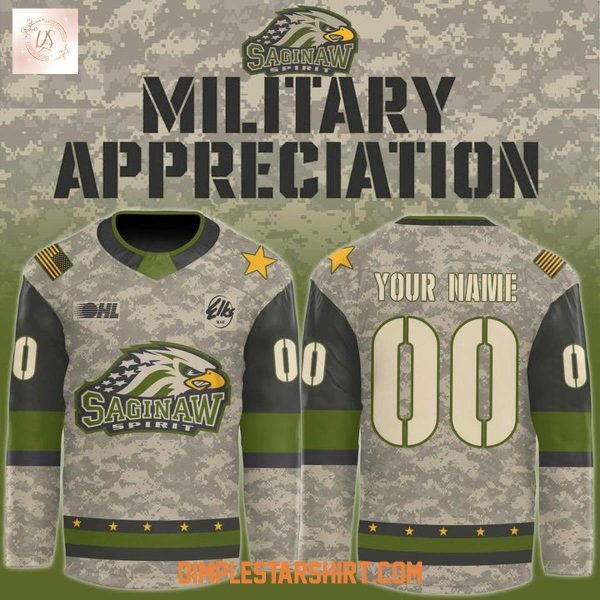 Saginaw Spirit Military Appreciation Night 2025 Jersey