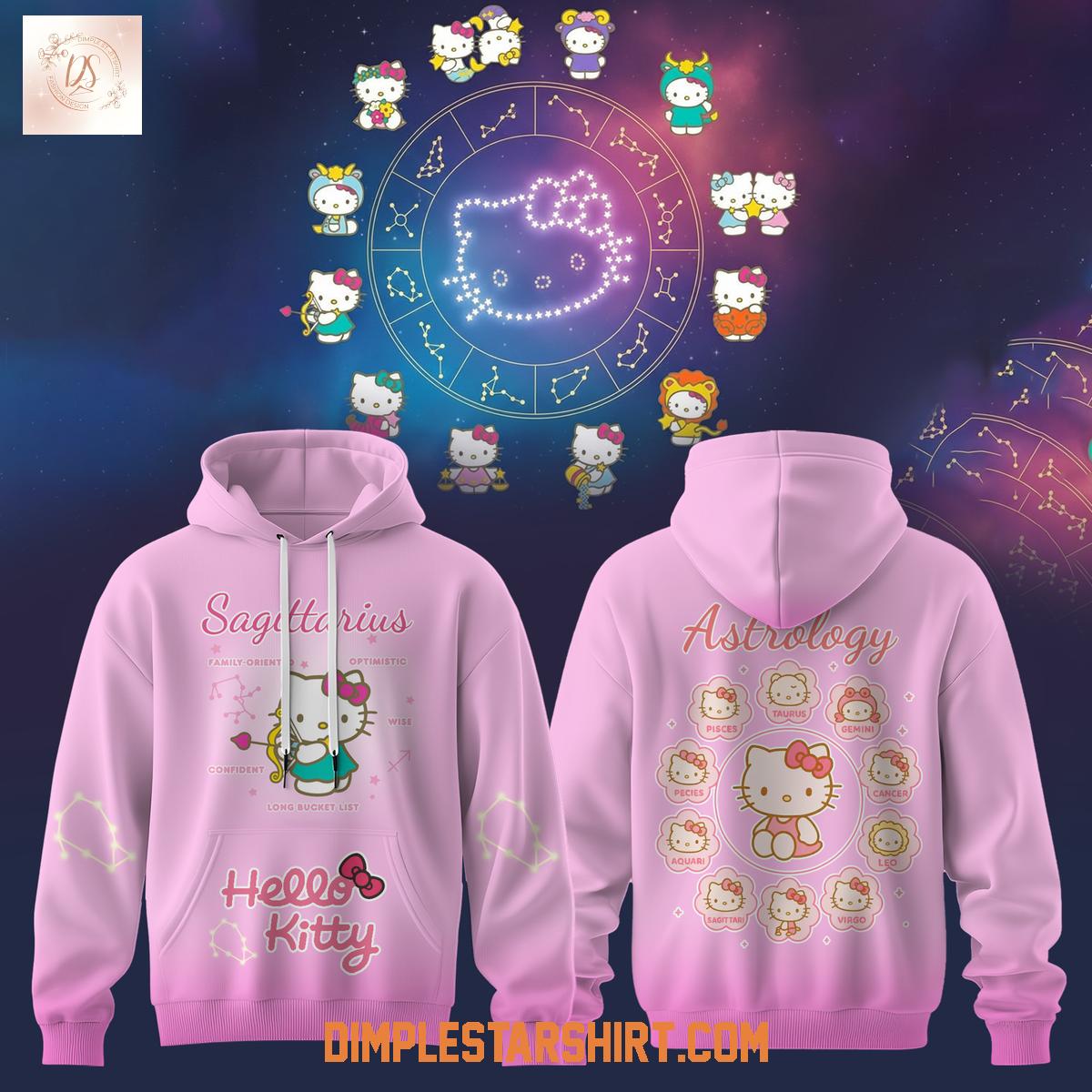 Sagittarius Adventure x Hello Kitty Astrology Hoodie Shirt Sagittarius Adventure x Hello Kitty Astrology Hoodie Shirt
