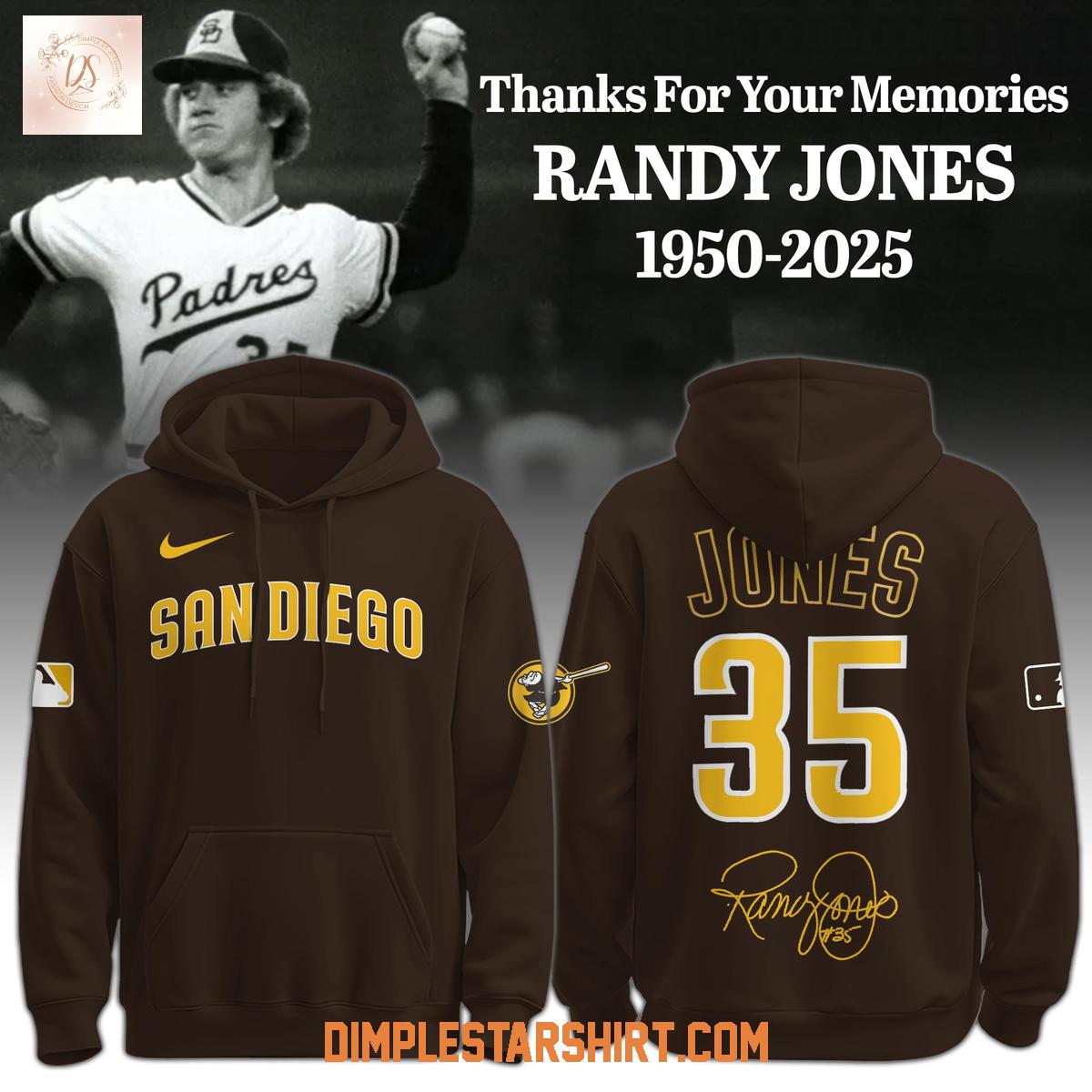 San Diego Padres x Randy Jones Memories 2025 Hoodie T-Shirt San Diego Padres x Randy Jones Memories 2025 Hoodie T-Shirt